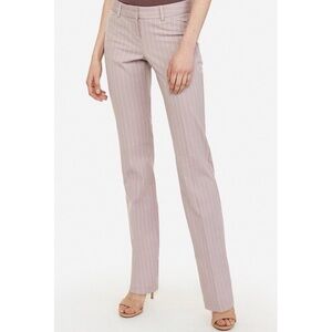 Express Columnist Barely Boot mid rise tan pinstriped dress pants Office Size 0S